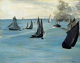 Edouard Manet Canvas Paintings - Steamboat